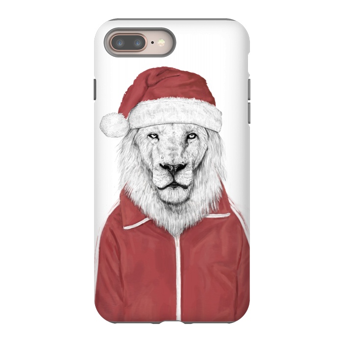 iPhone 8 plus StrongFit Santa lion by Balazs Solti