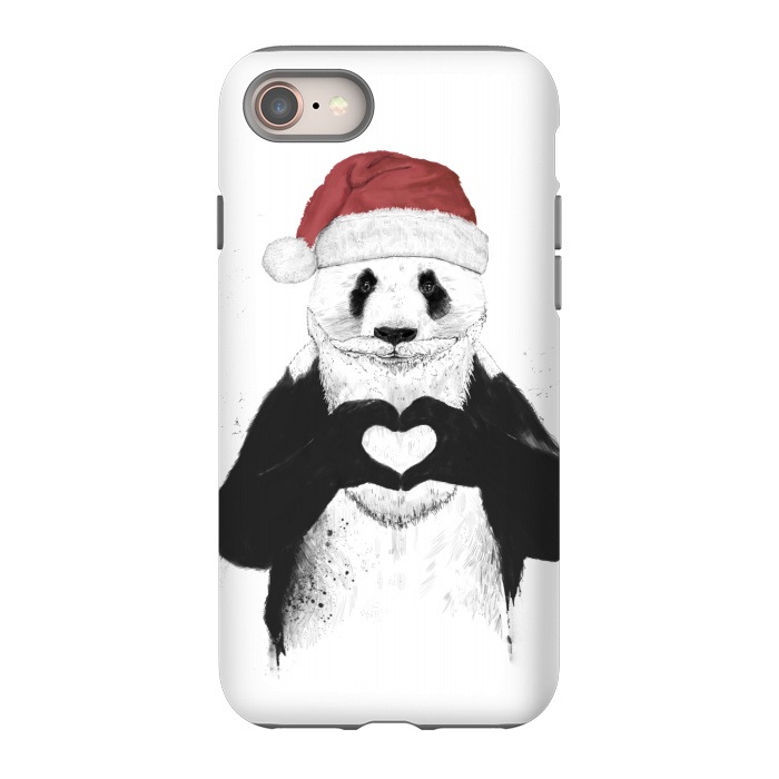 iPhone 8 StrongFit Santa panda by Balazs Solti