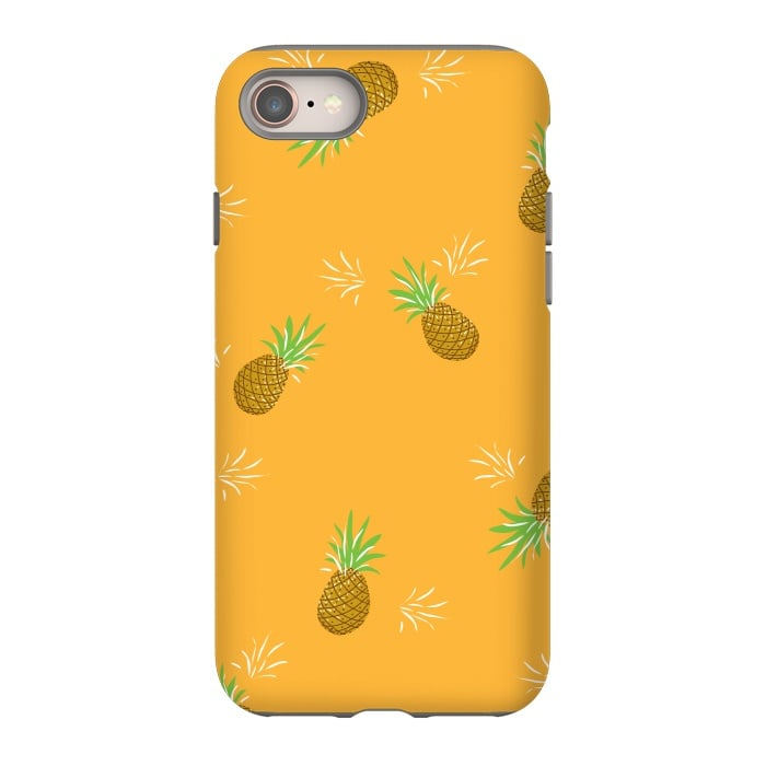 iPhone 8 StrongFit Pineapples in Mango by Zoe Charlotte