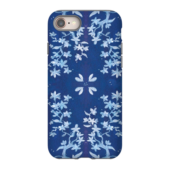 iPhone 8 StrongFit Indigo Floral by Zoe Charlotte