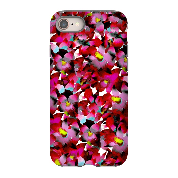 iPhone 8 StrongFit Red Floral by Amaya Brydon