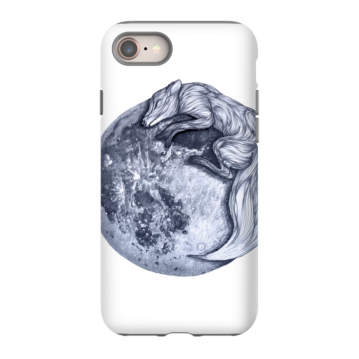 iPhone 8 StrongFit Fox and Moon by ECMazur 