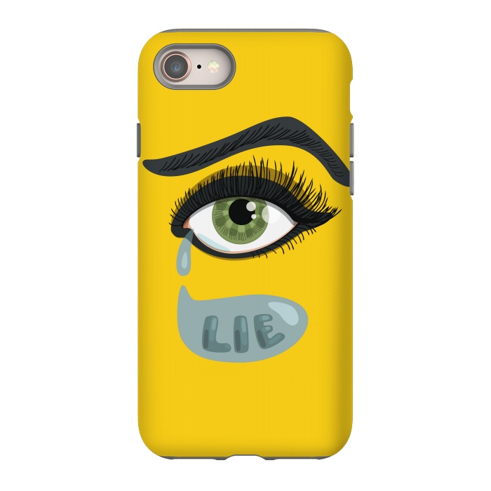 iPhone 8 StrongFit Green Lying Eye With Teardrop by Boriana Giormova