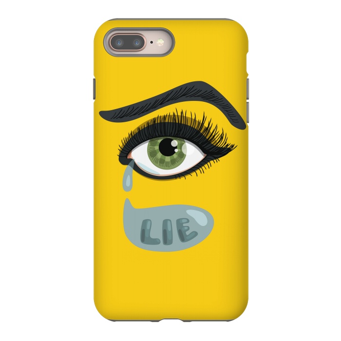 iPhone 8 plus StrongFit Green Lying Eye With Teardrop by Boriana Giormova