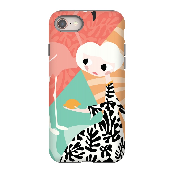 iPhone 8 StrongFit Girl and flamingo 003 by Jelena Obradovic