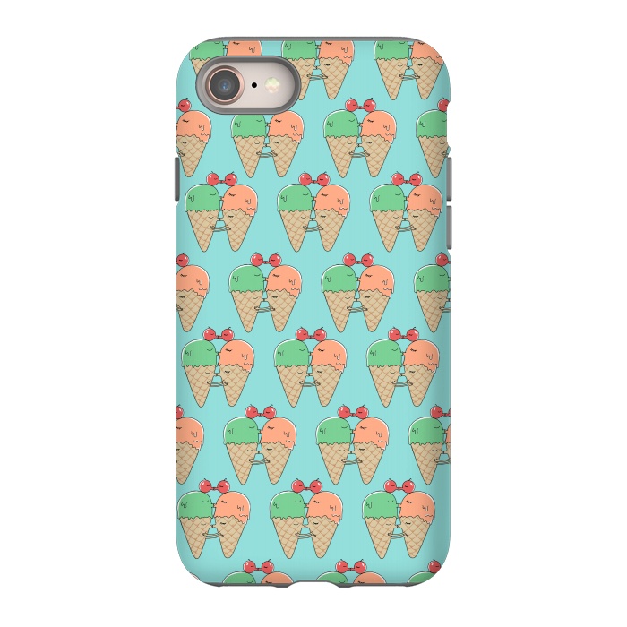 iPhone 8 StrongFit Sweet Kiss Pattern by Coffee Man