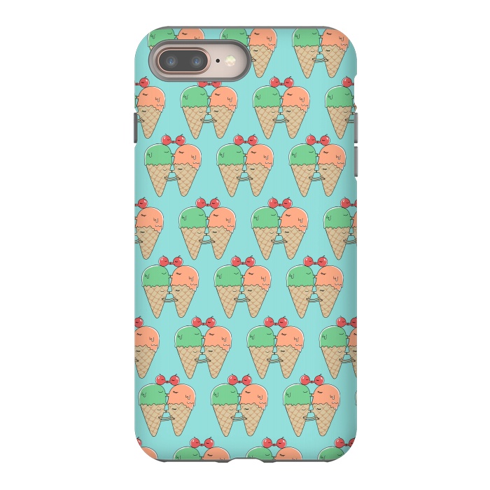 iPhone 8 plus StrongFit Sweet Kiss Pattern by Coffee Man