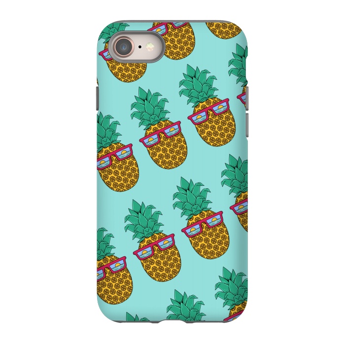 iPhone 8 StrongFit Floral Pineapple pattern by Coffee Man
