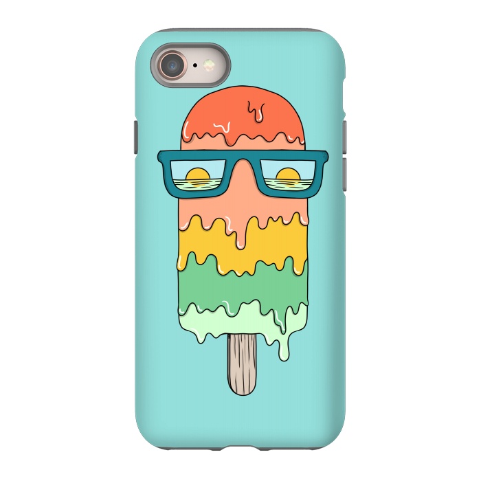 iPhone 8 StrongFit Hot Ice Cream Green by Coffee Man