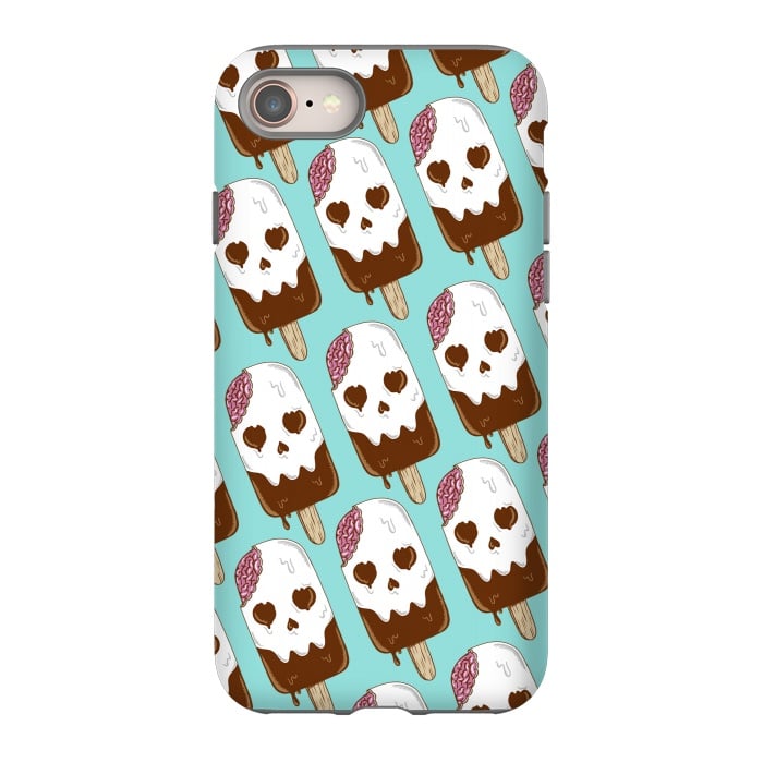 iPhone 8 StrongFit Skull Ice Cream Pattern by Coffee Man