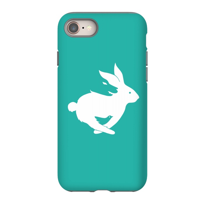 iPhone 8 StrongFit Run Rabbit Green by Coffee Man