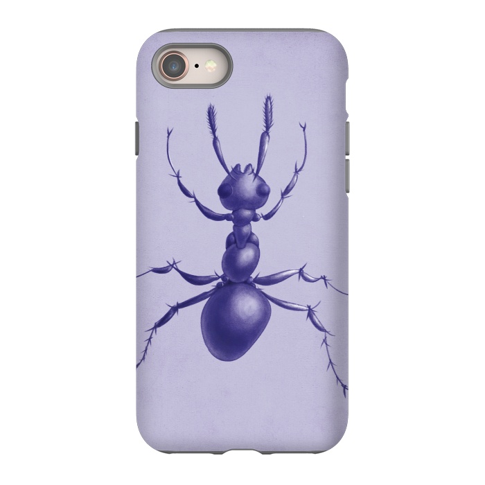iPhone 8 StrongFit Purple ant drawing by Boriana Giormova