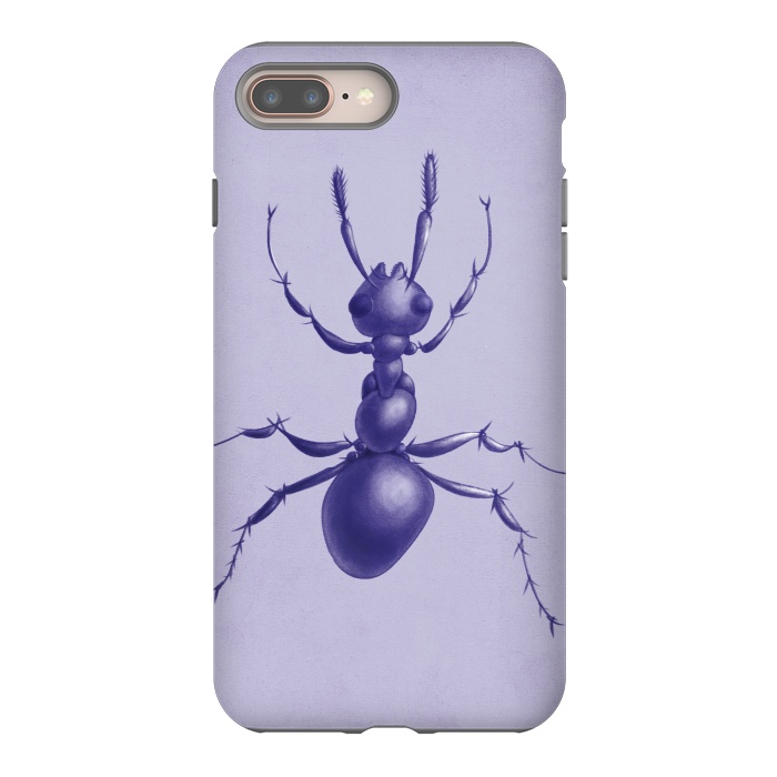 iPhone 8 plus StrongFit Purple ant drawing by Boriana Giormova