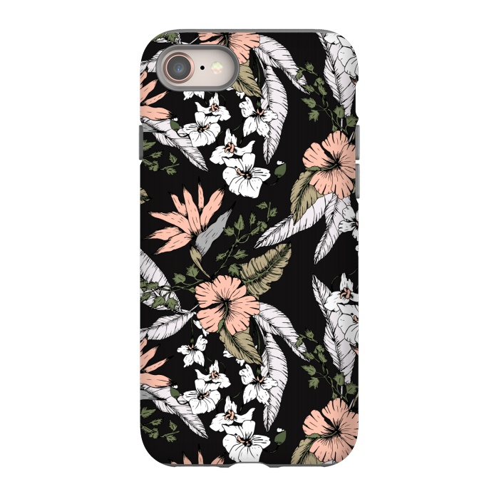 iPhone 8 StrongFit Exotic flowering dark by Mmartabc