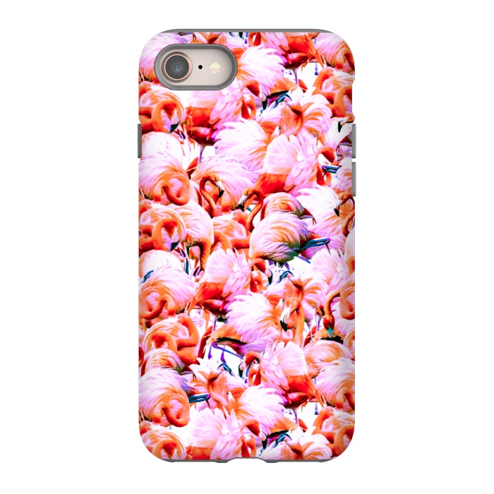 iPhone 8 StrongFit Dream of pink flamingos by Mmartabc