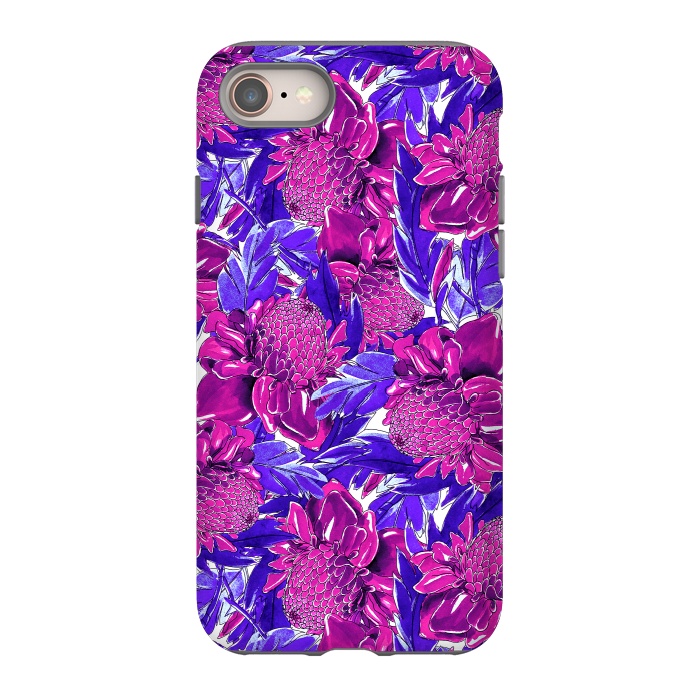 iPhone 8 StrongFit Ultra violet proteas meadow by Mmartabc