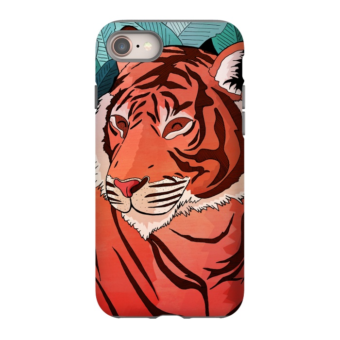 iPhone 8 StrongFit Tiger in the jungle  by Steve Wade (Swade)