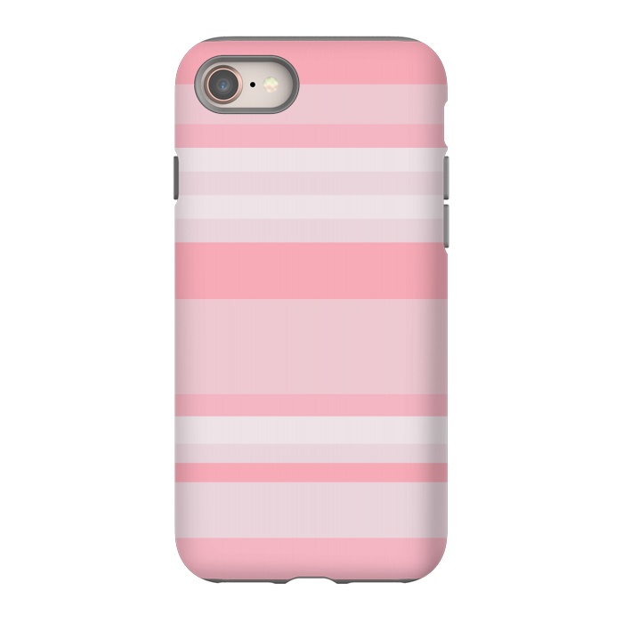 iPhone 8 StrongFit Pink Stripes by Dhruv Narelia