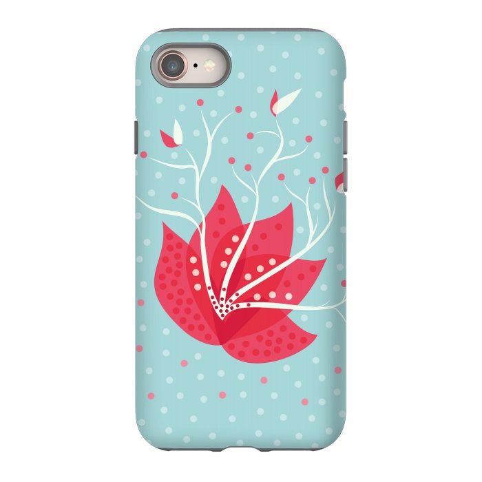 iPhone 8 StrongFit Exotic Pink Winter Flower by Boriana Giormova