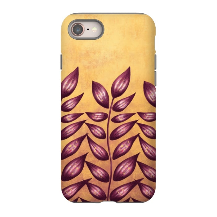 iPhone 8 StrongFit Abstract Plant With Purple Leaves by Boriana Giormova