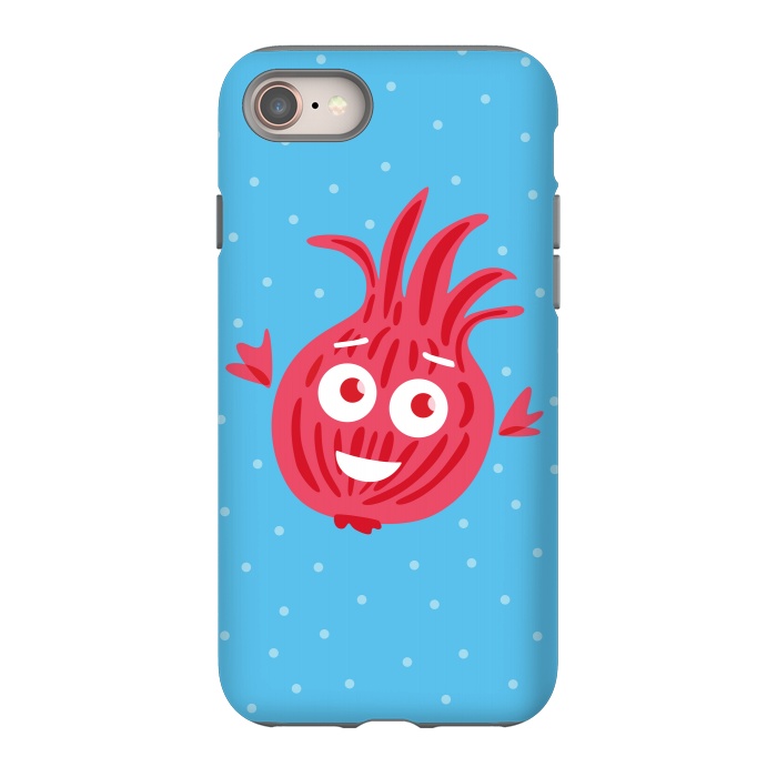 iPhone 8 StrongFit Cute Red Onion Character by Boriana Giormova