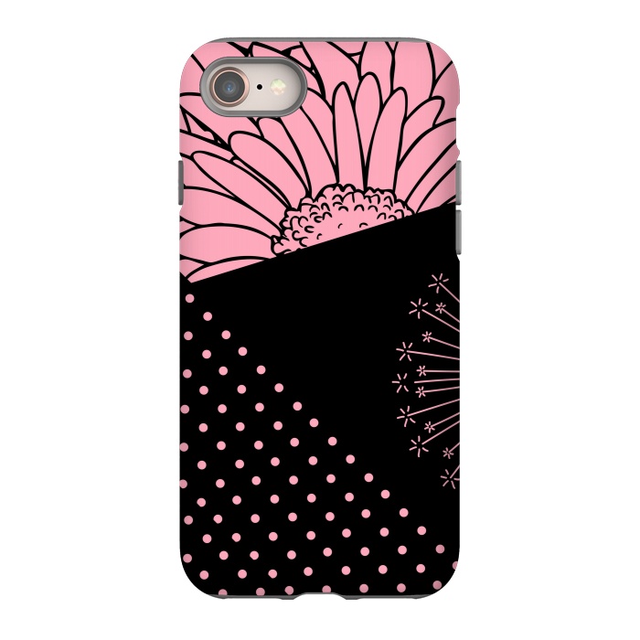 iPhone 8 StrongFit pink floral pattern by MALLIKA