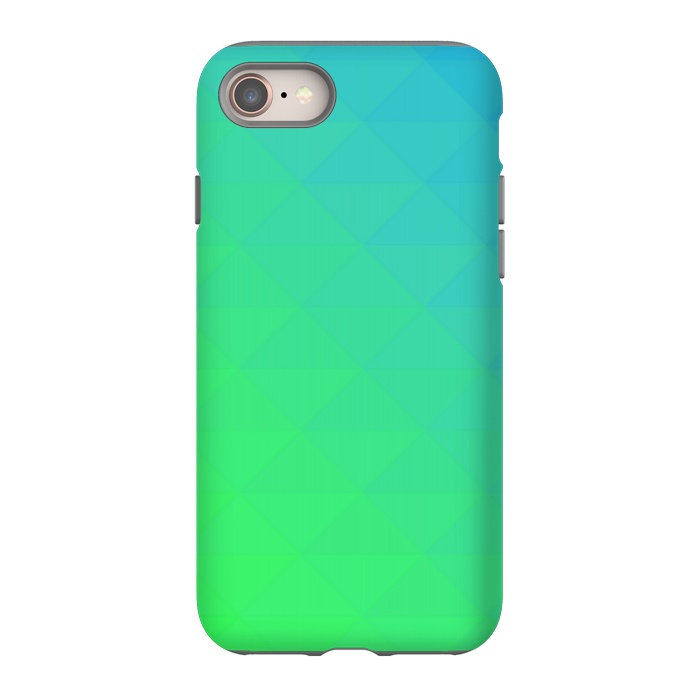 iPhone 8 StrongFit blue green triangle pattern by MALLIKA