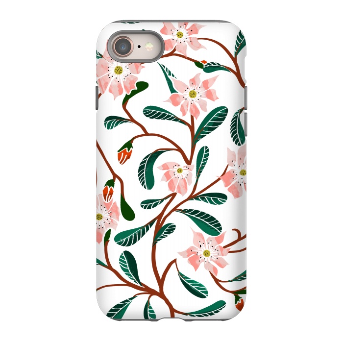 iPhone 8 StrongFit Floral Deco by Uma Prabhakar Gokhale