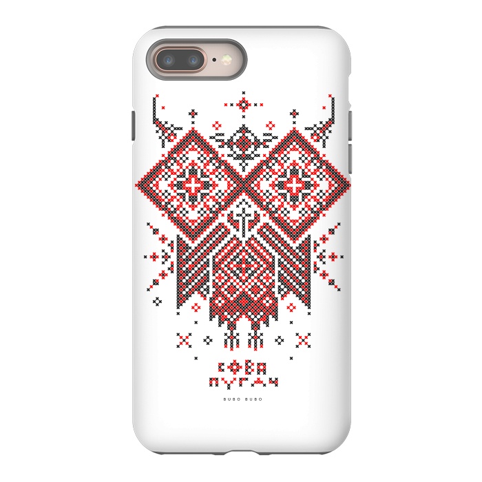 iPhone 8 plus StrongFit Owl Bubo Bubo Ornament by Sitchko
