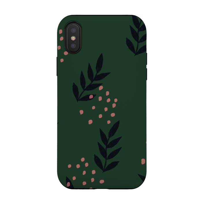 iPhone Xs / X StrongFit Simple inky sprigs by lauradidthis