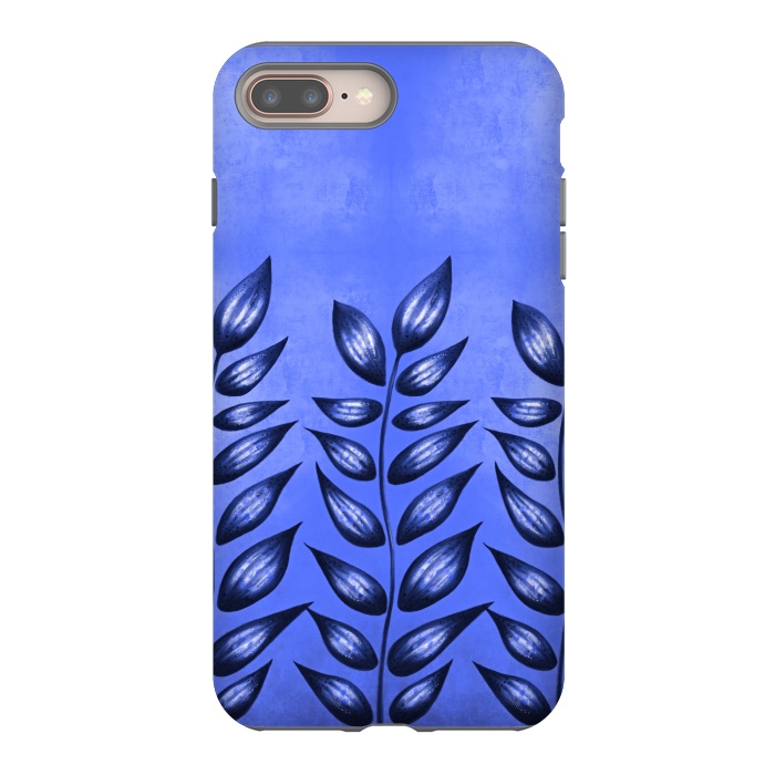 iPhone 8 plus StrongFit Beautiful Decorative Blue Plant With Pointy Leaves by Boriana Giormova
