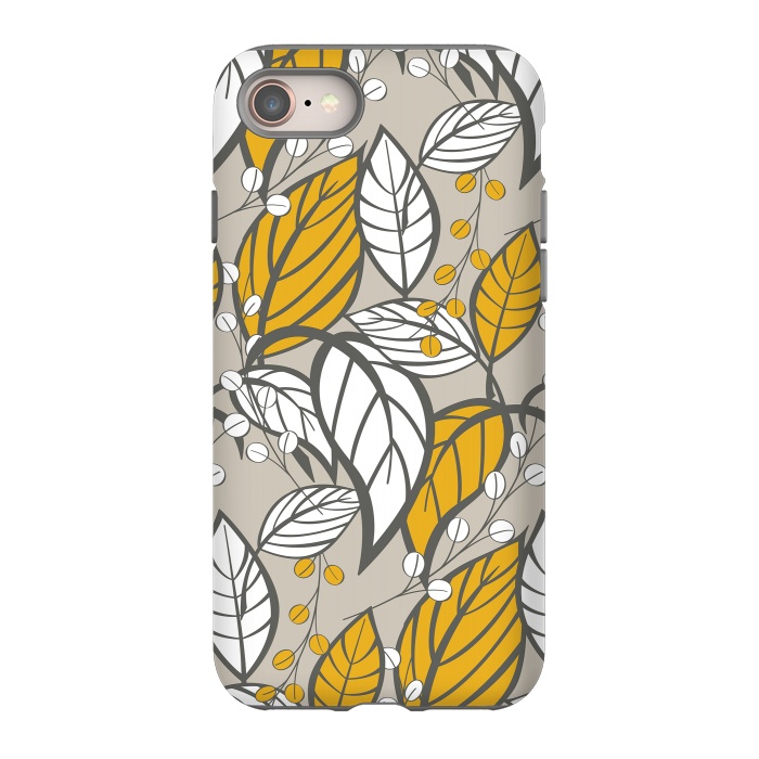iPhone 8 StrongFit Romantic Floral Beige by Jelena Obradovic