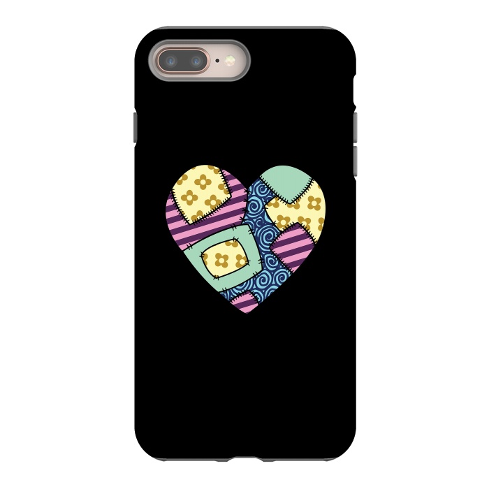 iPhone 8 plus StrongFit Patchwork heart by Laura Nagel