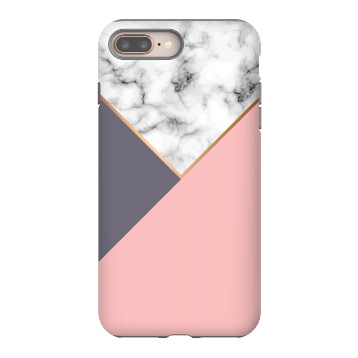 iPhone 8 plus StrongFit Marble Geometry 017 by Jelena Obradovic