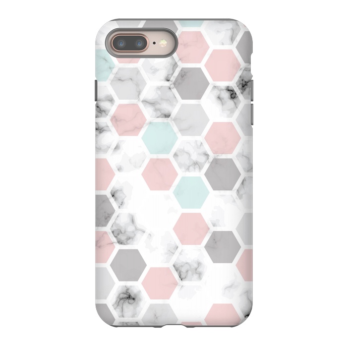 iPhone 8 plus StrongFit Marble Geometry 024 by Jelena Obradovic