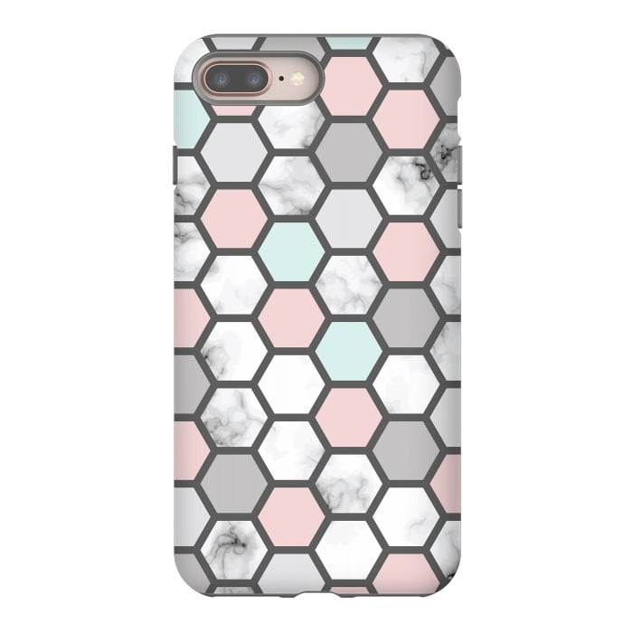 iPhone 8 plus StrongFit Marble Geometry 026 by Jelena Obradovic