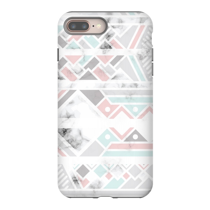 iPhone 8 plus StrongFit Marble Geometry 027 by Jelena Obradovic