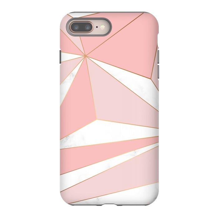 iPhone 8 plus StrongFit Pink Geometry 043 by Jelena Obradovic