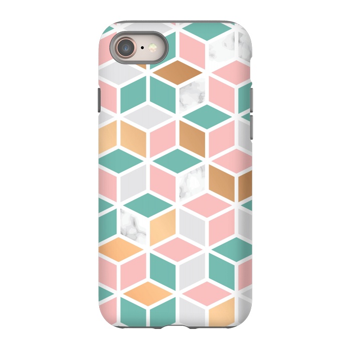 iPhone 8 StrongFit Marble Cube Geometry 050 by Jelena Obradovic