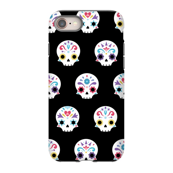 iPhone 8 StrongFit Cute sugar skull  by Laura Nagel