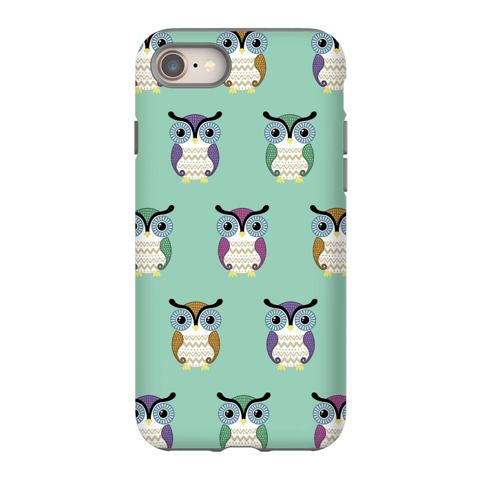 iPhone 8 StrongFit owl pattern by Laura Nagel
