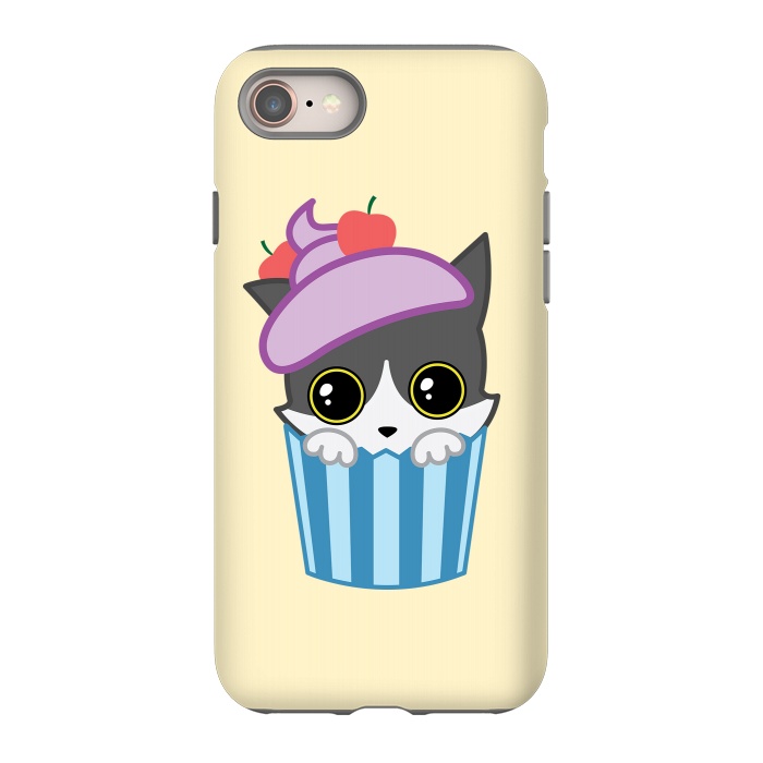 iPhone 8 StrongFit Cupcake kitty by Laura Nagel