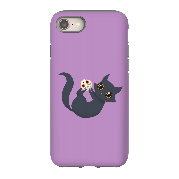iPhone 8 StrongFit Kitty sugar skull by Laura Nagel