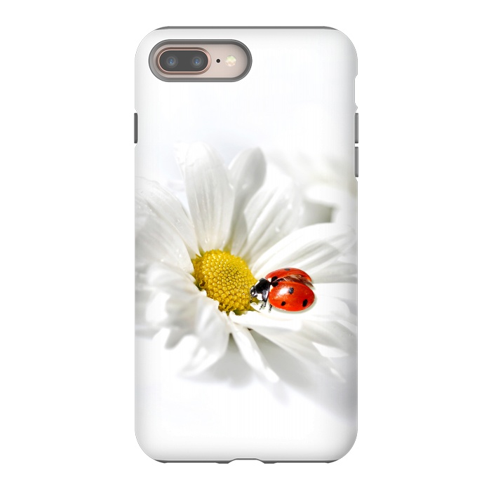 iPhone 8 plus StrongFit Daisy flower & Ladybug by Bledi