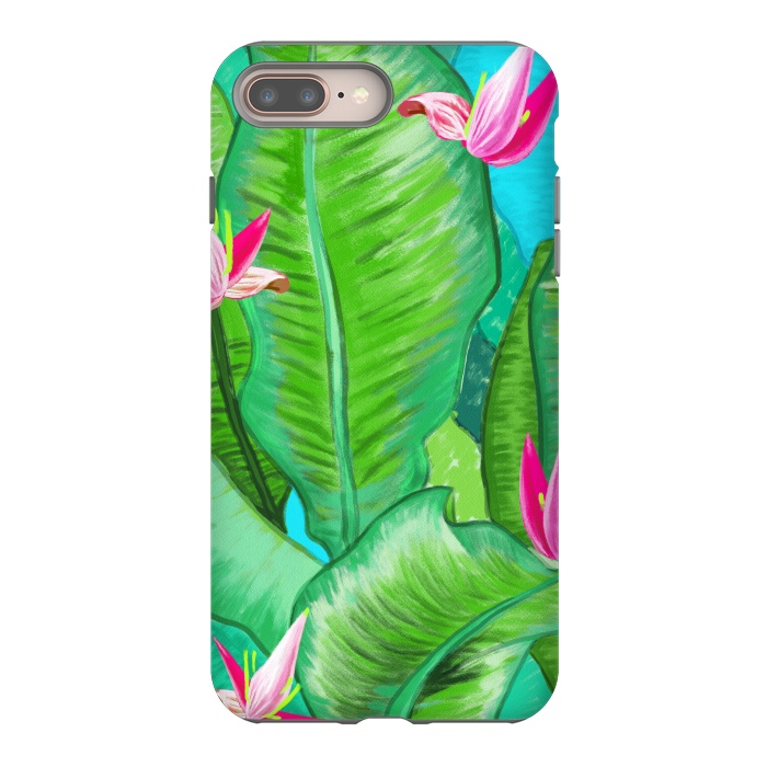 iPhone 8 plus StrongFit Banana Floral by Uma Prabhakar Gokhale