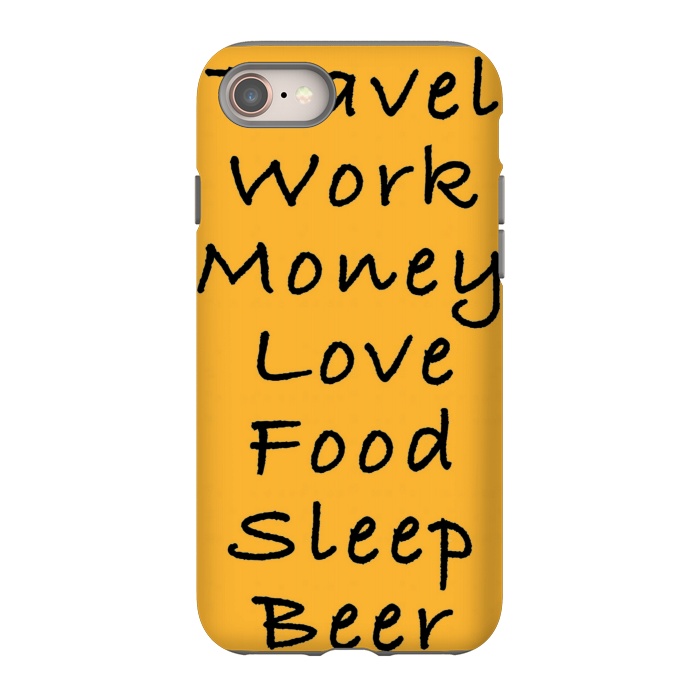 iPhone 8 StrongFit travel work money love food sleep by MALLIKA