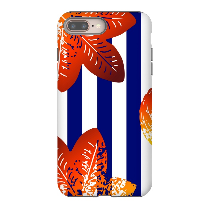 iPhone 8 plus StrongFit blue stripes pattern by MALLIKA
