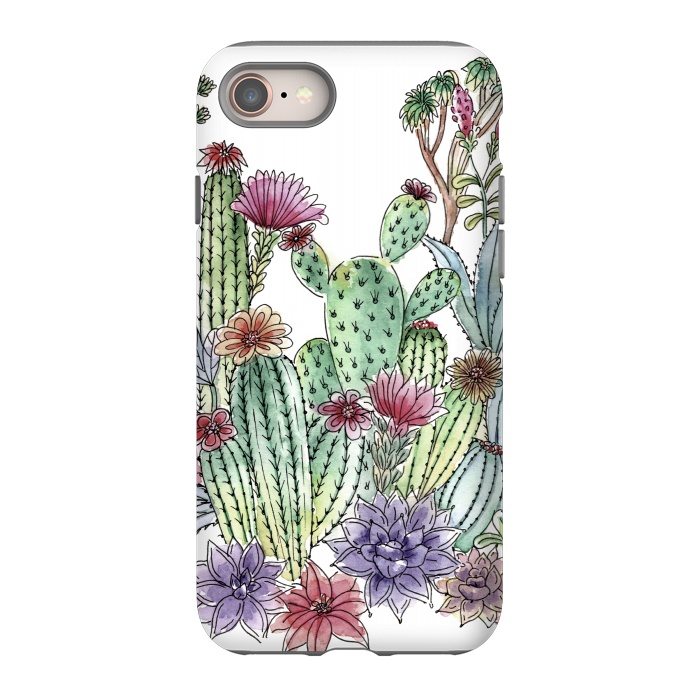 iPhone 8 StrongFit Cactus garden by Julia Grifol
