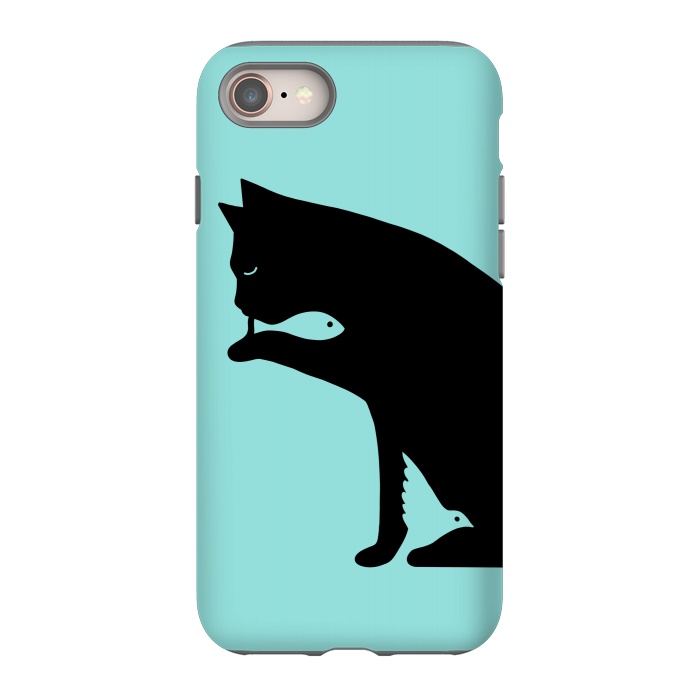 iPhone 8 StrongFit Cat and food by Coffee Man