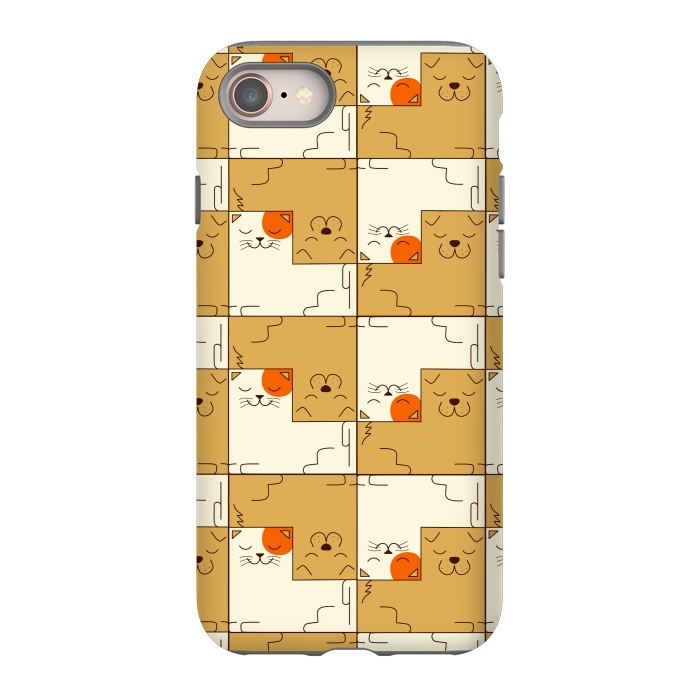 iPhone 8 StrongFit Cat and Dog by Coffee Man